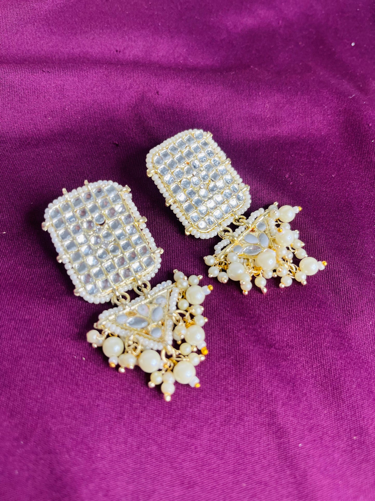 Pearlized Gold Luxe Earrings