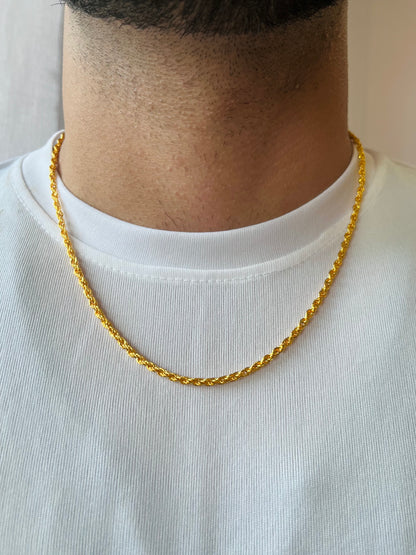 18K Gold - Rope Chain For Men