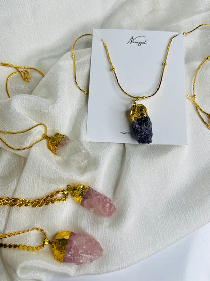 4 Semi-Precious Crystal Necklaces - Gift Set