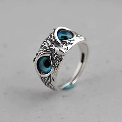 Stainless Steel Vintage Owl Ring