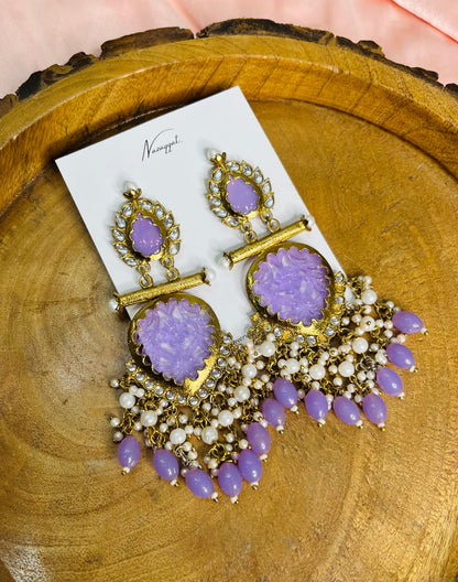 Purple Reign Statement Earrings