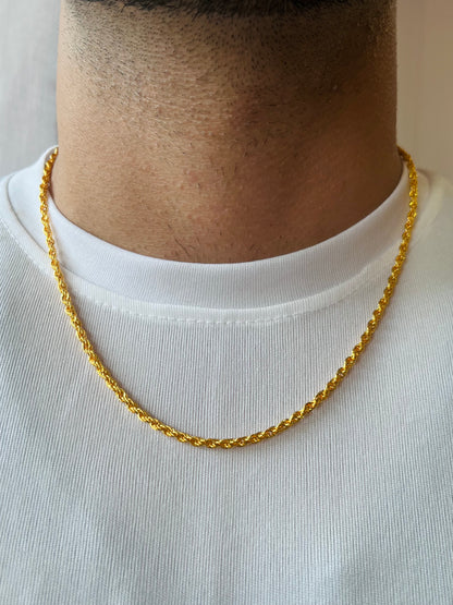 18K Gold - Rope Chain For Men