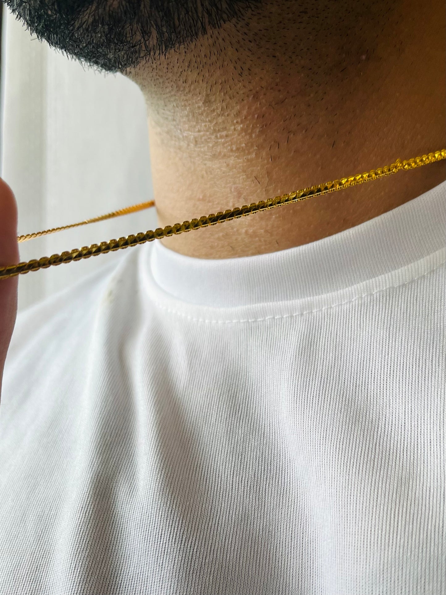 18K Gold - Herringbone Chain For Men