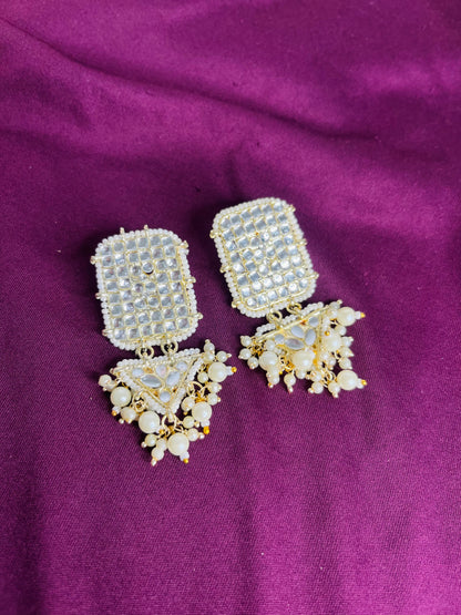 Pearlized Gold Luxe Earrings