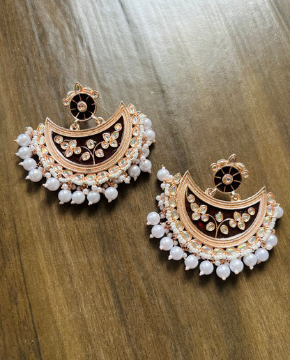 Mehrma Brown Chand Baali Earrings