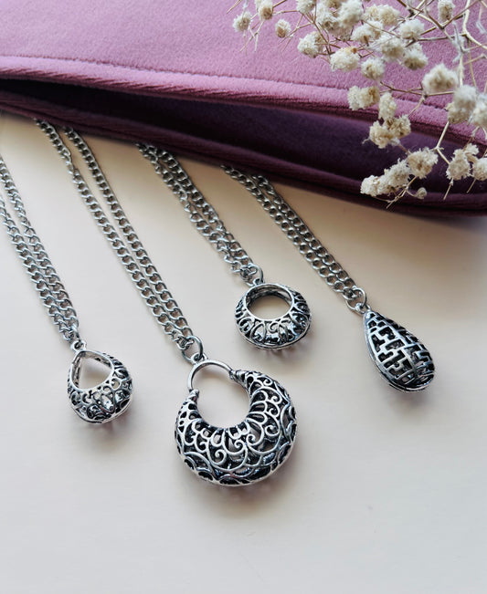 Set of 4 Silver Plated Necklaces