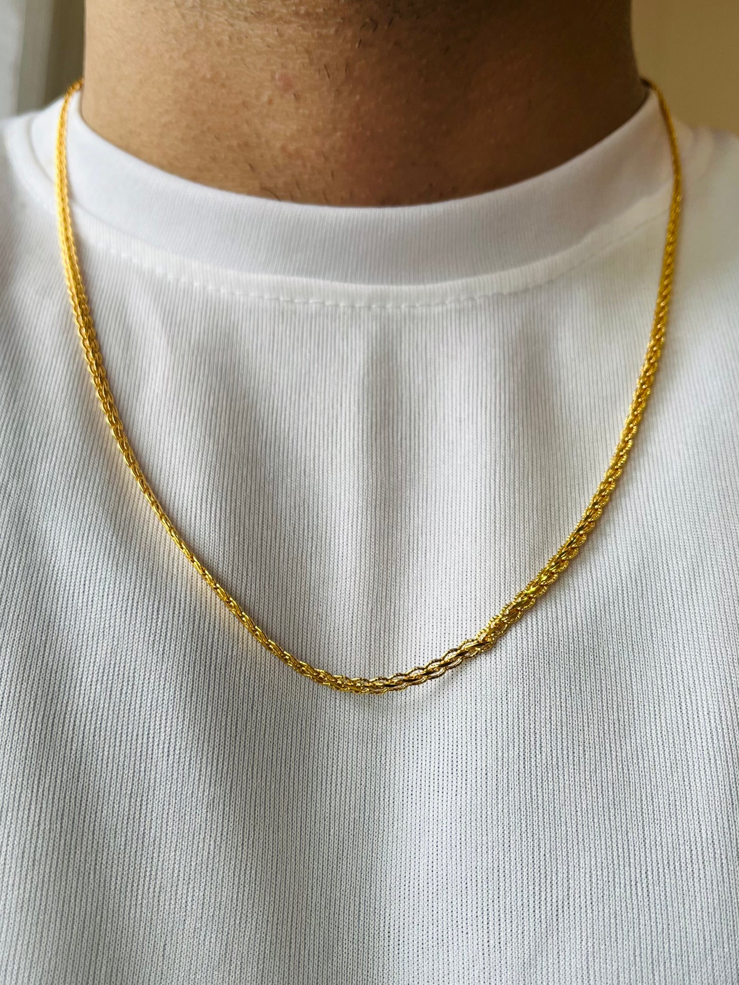 18K Gold - Curb Chain For Men