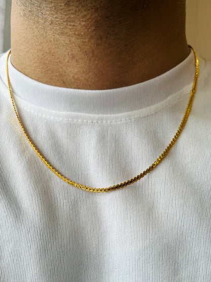 18K Gold - Herringbone Chain For Men