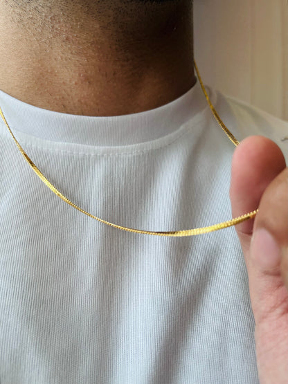 18K Gold - Snake Chain For Men