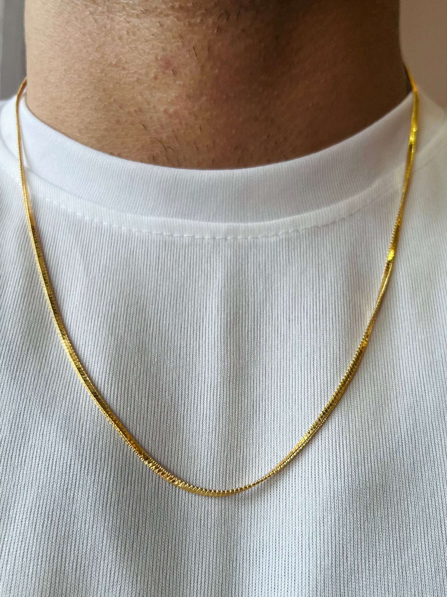 18K Gold - Snake Chain For Men