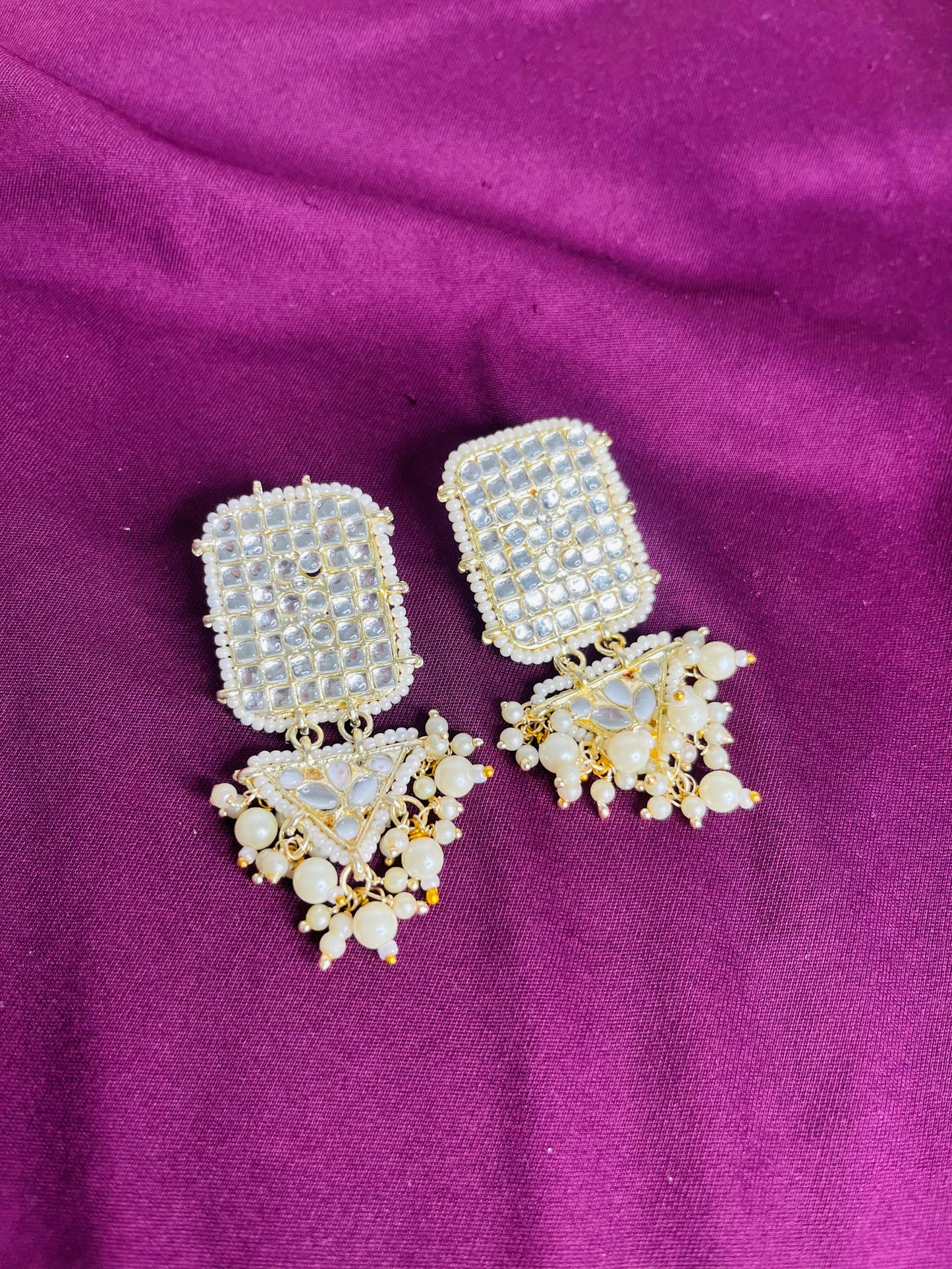 Pearlized Gold Luxe Earrings