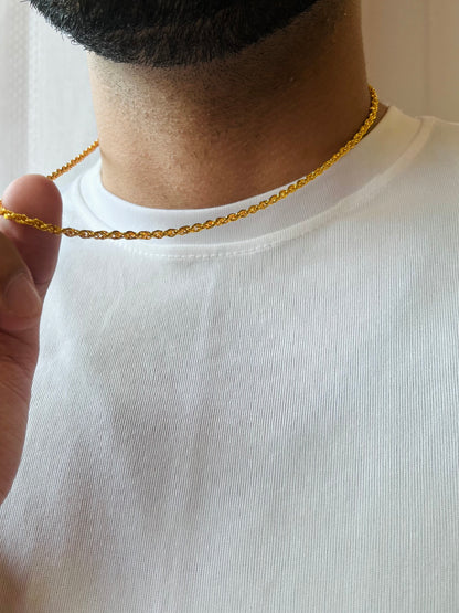 18K Gold - Rope Chain For Men