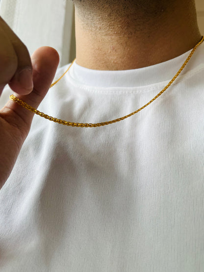 18K Gold - Curb Chain For Men