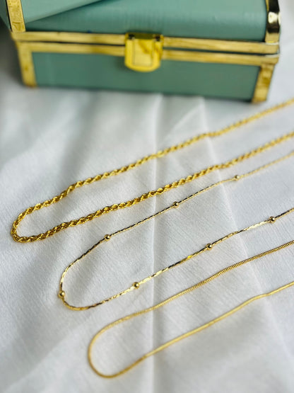 Set of 5 Gold Plated Chains