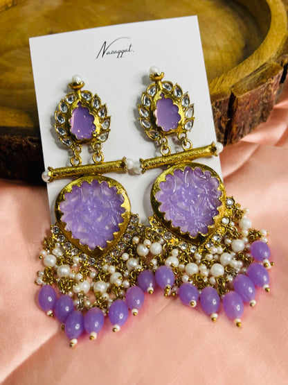 Purple Reign Statement Earrings