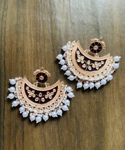 Mehrma Brown Chand Baali Earrings