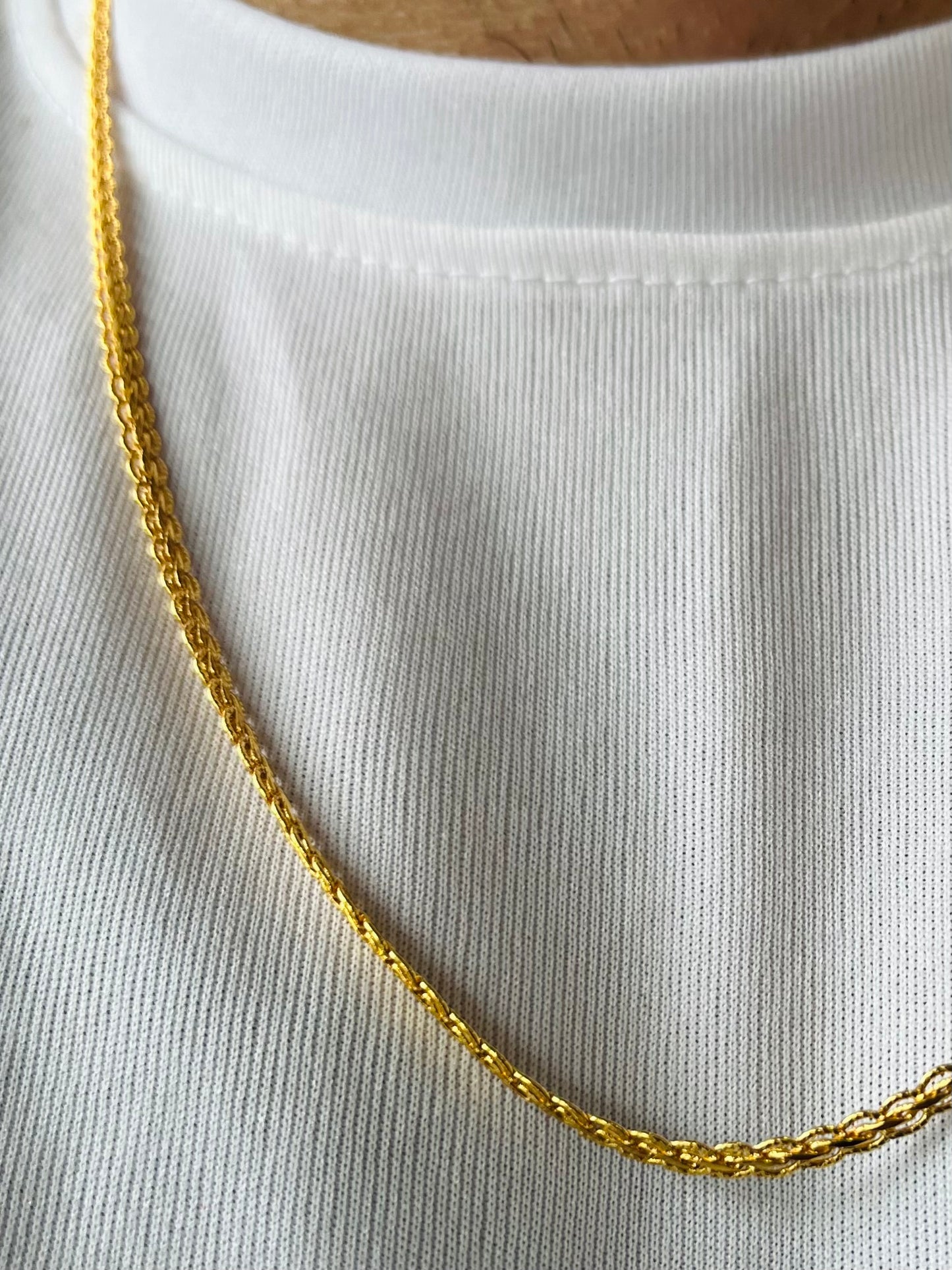 18K Gold - Curb Chain For Men