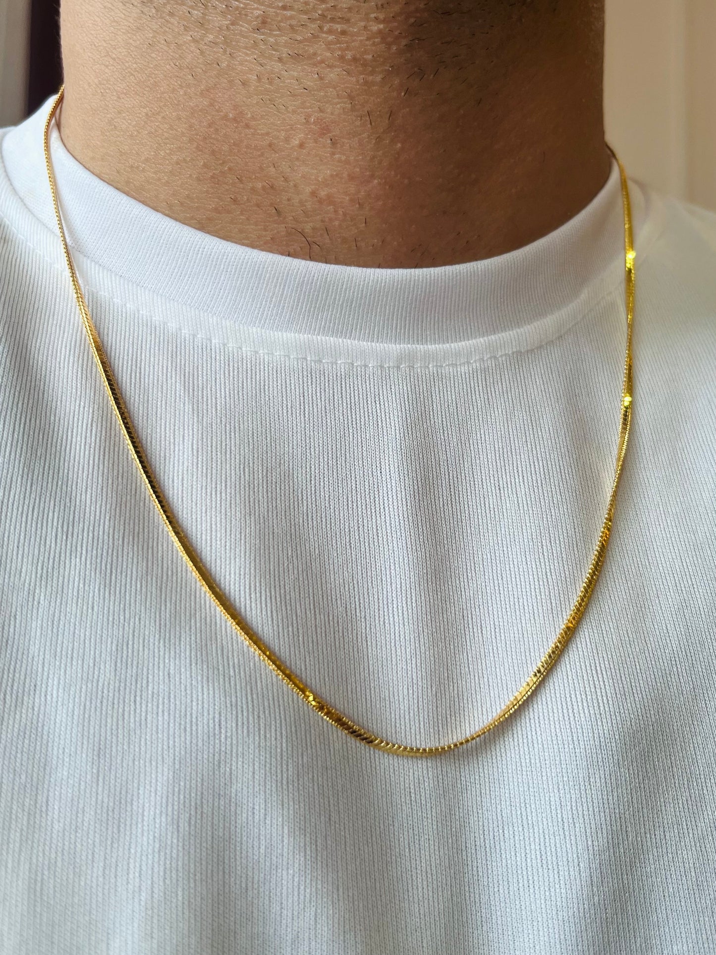 18K Gold - Snake Chain For Men