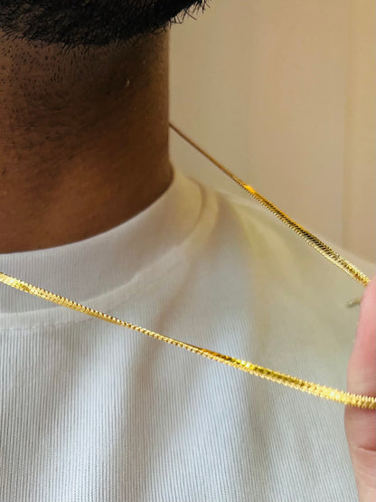 18K Gold - Snake Chain For Men