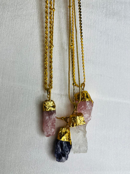 4 Semi-Precious Crystal Necklaces - Gift Set