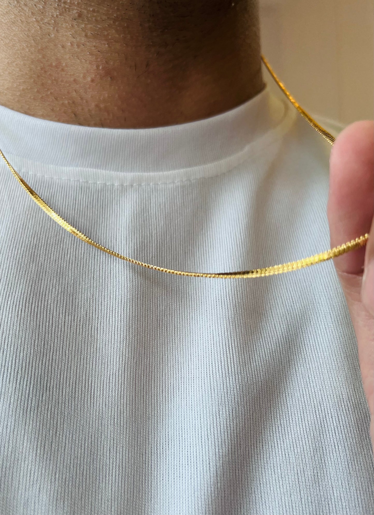 18K Gold - Snake Chain For Men