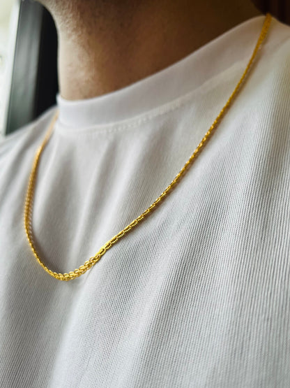 18K Gold - Curb Chain For Men