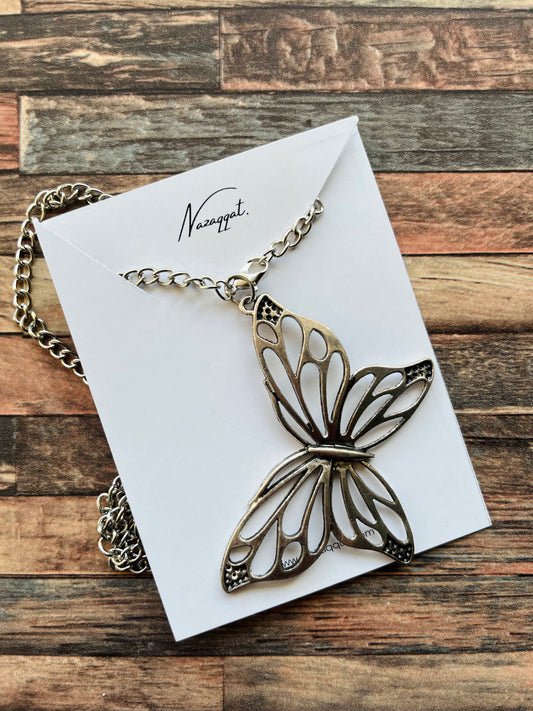 Oxidized Butterfly Harmony Necklace