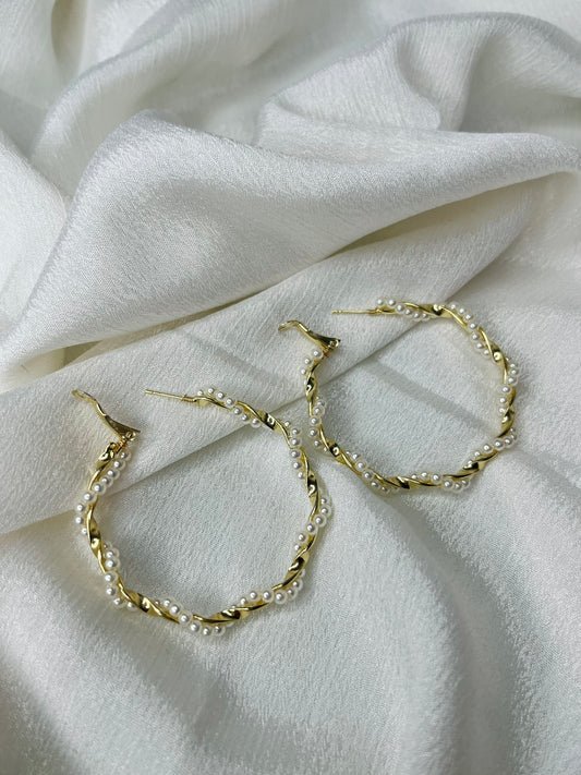 Dazzle Gold Hoops