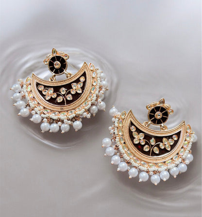 Mehrma Brown Chand Baali Earrings